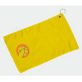 Fingertip Towel Hemmed and Grommetted 11x18 - Yellow (Imprinted)